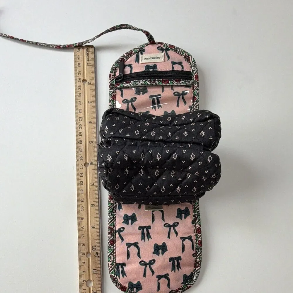 Vera Bradley Quilted Small Jewelry Pill Travel Organizer, Multiple Zip
